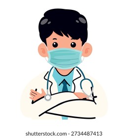 medical professional using protective equipment for health safety