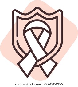 Medical protection, illustration or icon, vector on white background.