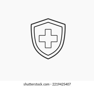 medical protection insurance line icon