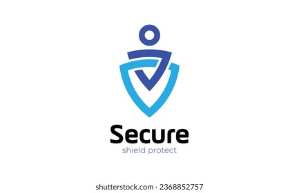 Medical protection safety shield logo design for clinic or hospital business company