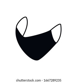 medical protective bandage against bacteria. black isolated element