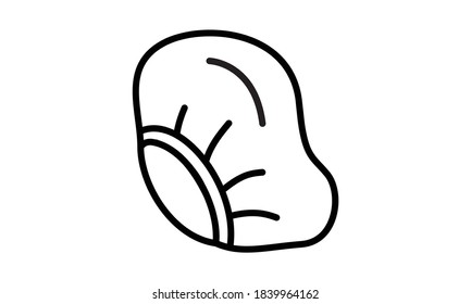 Icono de protector médico aislado en fondo blanco.