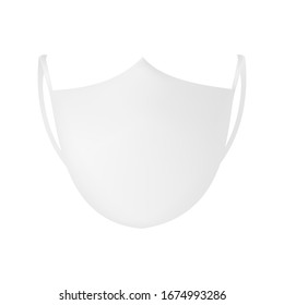 Medical protective face mouth mask. Anti-Coronavirus, anti-Influenza, virus safety mask. Vector illustration