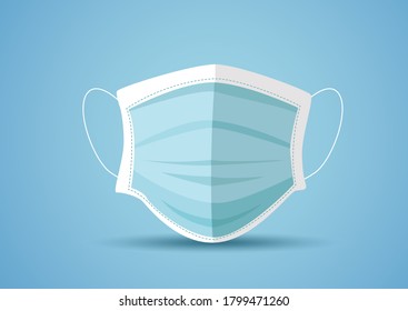 Medical protective mask, vector design.