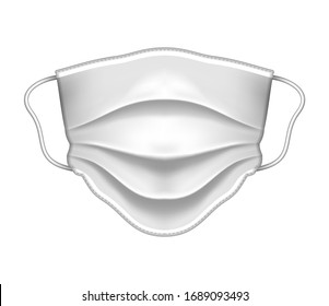 Medical, Protective, Virus, Mask. Photorealistic Object Isolated on White Background