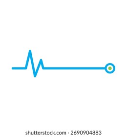 Design plano do ícone de logotipo do pulso médico