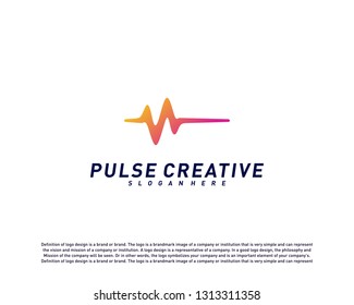 Medical Pulse or Wave logo design concept. Health Pulse logo template vector. Icon Symbol