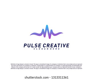 Medical Pulse or Wave logo design concept. Health Pulse logo template vector. Icon Symbol