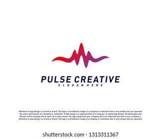 Medical Pulse or Wave logo design concept. Health Pulse logo template vector. Icon Symbol