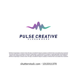 Medical Pulse or Wave logo design concept. Health Pulse logo template vector. Icon Symbol