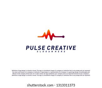 Medical Pulse or Wave logo design concept. Health Pulse logo template vector. Icon Symbol