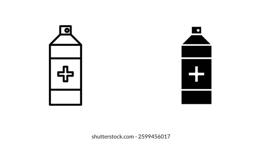 Medical pump flat simple vector icons illustration set.