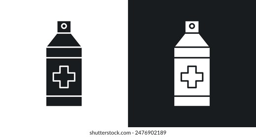 Kollektion des dünnen Icons einer medizinischen Pumpe.