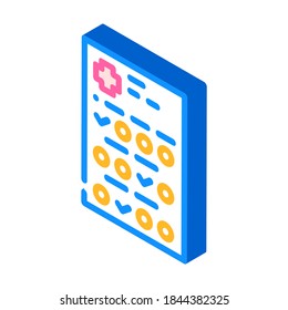medical questionnaire isometric icon vector. medical questionnaire sign. isolated symbol illustration