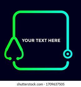 Medical quote vector template. This design use stethoscope symbol. Suitable for health tips.