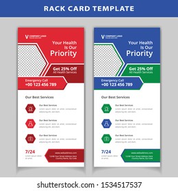 Medical Rack Card Design Template