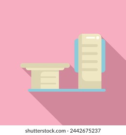Medical radiology icon flat vector. Diagnostic patient. Cancer patient procedure