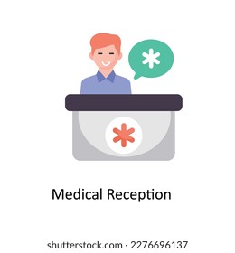Medical Reception Vector Flat Icons. Simple stock illustration stock