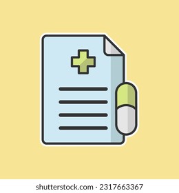 Medical recipe free icon design vector