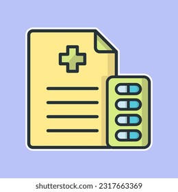 Medical recipe free icon design vector