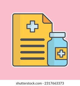 Medical recipe free icon design vector