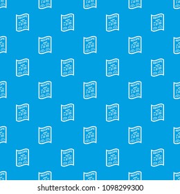 Medical recipe pattern vector seamless blue repeat for any use