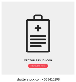 Medical recipe vector icon