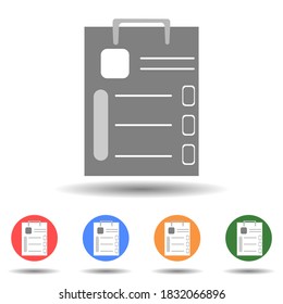Medical record checklist document vector icon