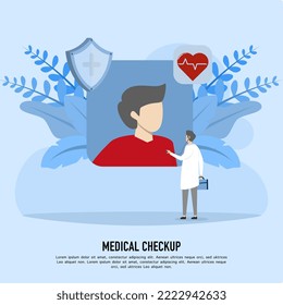 Medical record concept Vector illustration. Medical diagnosis, medical history, patient card. Modern flat design graphic elements for websites, web banners, web pages, templates, infographics, etc.