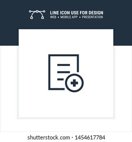 medical record document icon design vector illustration