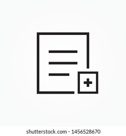 medical record document icon design vector illustration