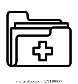 Medical record files symbol icon vector illustration