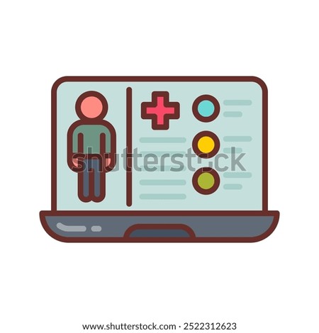 Medical Record Filled Icons , Vector illustration