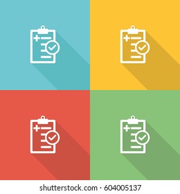 Medical Record Flat Icon Concept