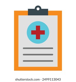 Medical Record Flat Icon Design For Personal nad Commercial Use