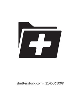 Medical record and folder icon