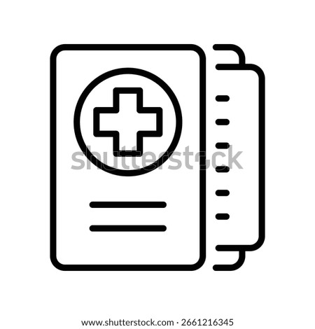 Medical Record Folder Vector for Patient History, Health document illustration, nursing data management system