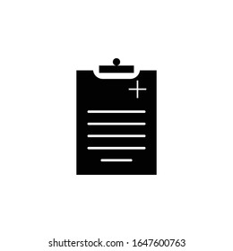 Medical record with glyph icon vector