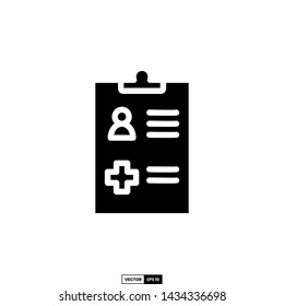 Medical record icon, design inspiration vector template for interface and any purpose