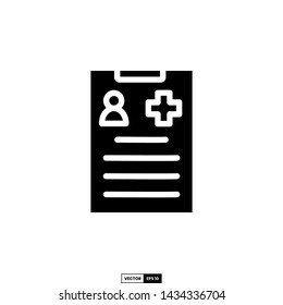 Medical record icon, design inspiration vector template for interface and any purpose
