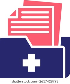 Medical Record Icon Fill Vector Illustration