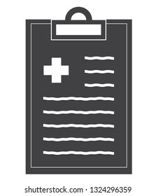 medical record icon on white background for your web site design, logo, app, UI. medical test symbol. 