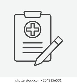 Medical record icon set. vector illustration.