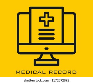 Medical Record icon signs