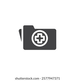 Medical record icon Simple thin line flat symbol