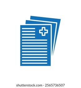 Medical record icon Thin line illustration set