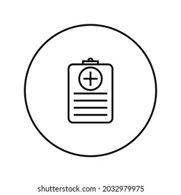 diseño vectorial de icono de registro médico