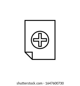 Logotipo de ilustración vectorial de registro médico para muchos fines. Aislado sobre fondo blanco. - Vector
