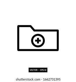 medical record icon vector illustration simple design