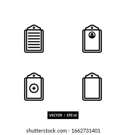 diseño simple del icono de registro médico ilustración vectorial